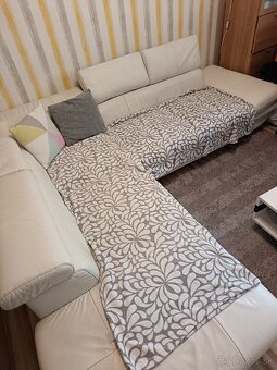 Kožená rohová sedačka s rozkladom - 2