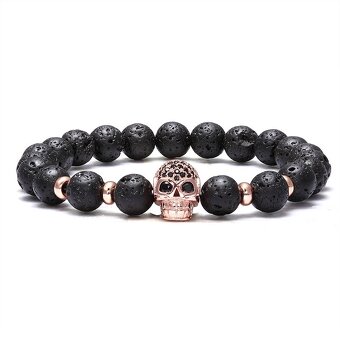 naramok z vulkanickeho kamena UNISEX Rose Gold - 2