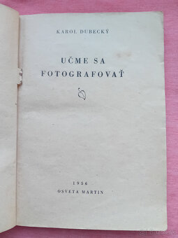 Kniha : Učme sa fotografovať, r. 1956 - 2