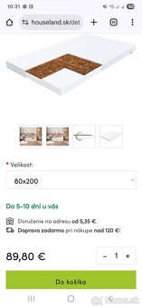 Detský penový matrac 90x200x10 - 2