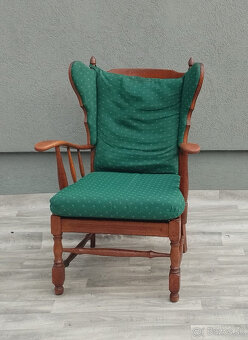 Kreslo s vysokým operadlom dánske. - 2