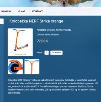 Kolobezka Nerf - 2