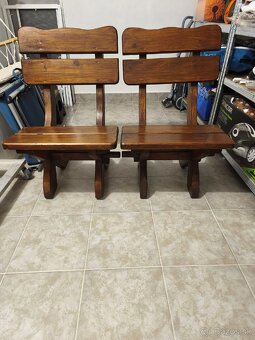 Drevená masívna stolička - 2