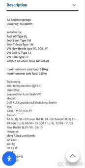 Športové pružiny TA-TECHNIX - 2