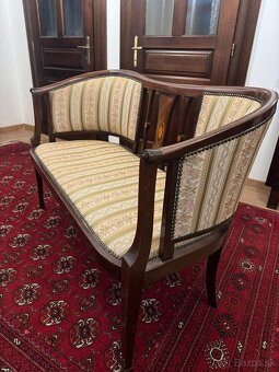 Loveseat - dvojsedadlová pohovka Edwardian style - 2