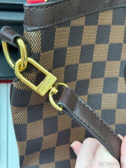 Veľká kockovaná hnedá kabelka na plece aj crossbody - 2