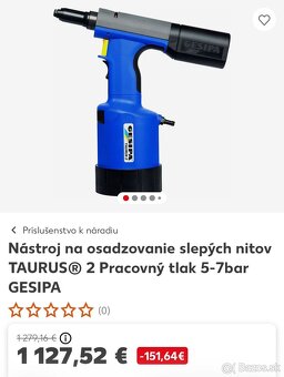 Pneumatické nitovacie kliešte - 2