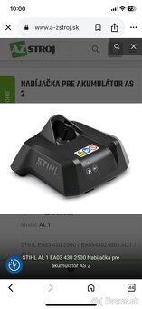 Nabíjačka akú Stihl pre model as2 - 2