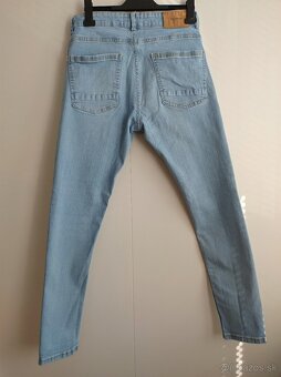 Pánske modré obtiahnuté rifle (Pull&Bear) - 2