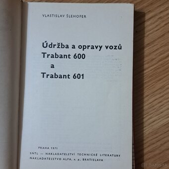 Údržba a opravy TRABANT 600 a 601 - 2