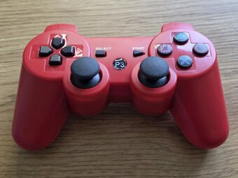 Bezdrôtový ovládač na PS3 červený - 2