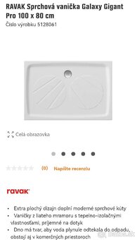 Nová Sprchová vanička použitá na výstave - 2