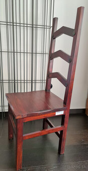 Rustikálna drevená stolička-nová - 2