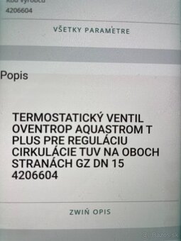 Termostaticky regulacny ventil (2x) - 2