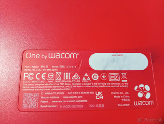 Predám grafický tablet One by Wacom CTL 672 - 2