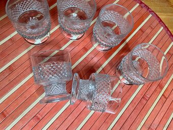 Retro dezertné poháre lisované sklo - 2