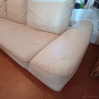 Biely kožený gauč zn. PHASE - 2