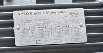 Prevodový motor 0,75 kW s brzdou - 2