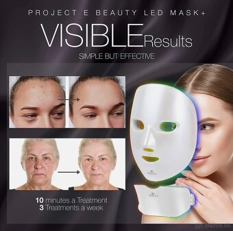 Predám Ošetrujúcu LED masku na tvár a krk Project E Beaut - 2