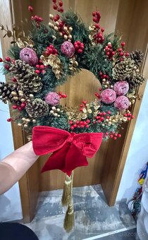 Vianočný veniec na dvere 60cm - 2