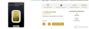 investičné zlato - 2