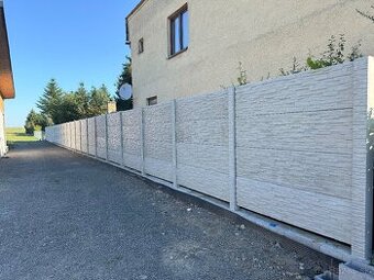 Slovenské betónové ploty aj s montážou len 83€/BM- MI - 2