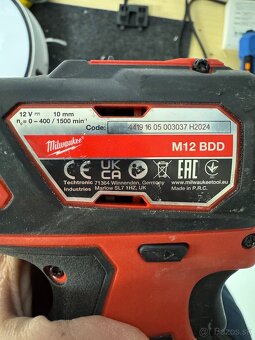 MILWAUKEE M12 BDD VŔTACÍ SKRUTKOVAČ - 2