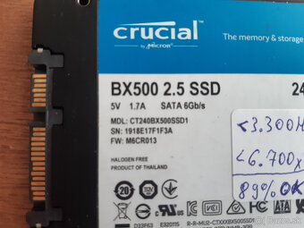 SSD 240GB CRUCIAL BX500 2,5" SATA3 - 2