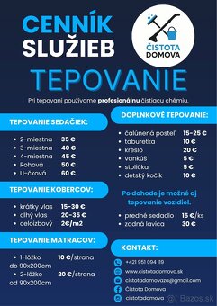 TEPOVANIE-UMÝVANIE OKIEN-DEZINFEKCIA/ČISTENIE PAROU - 2
