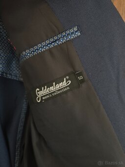 Pánske tmavomodré sako a nohavice - 2