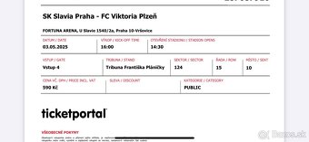Vstupenky futbal Slávia Praha - Viktôria Plzeň - 2