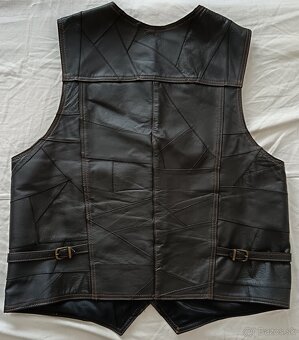 Úplne nová kožená vesta veľ.60(3-4XL) - 2