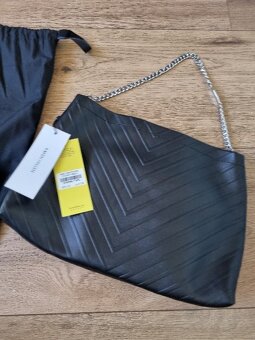 nová čierna kožená kabelka Karen Millen - 2