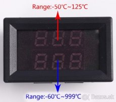 Dvojitý LED digitálny Teplomer do 999 st.C typ-K - 2