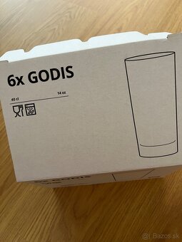 Ikea pohár sklenený godis 400ml 2ks - 2