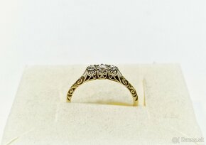 starožitný brilliantový prsteň 0,24ct - 2