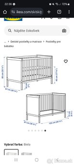 Detska postielka Ikea Sundvik 3v1 - 2