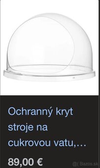 Stroj na cukrovú vatu + laminátových kryt - nový - 2