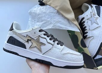 BAPE Sk8 Sta White Metallic Silver - 2