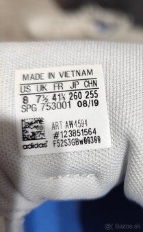 Predám pánske biele kožené tenisky orig.Adidas 7,5-41 - 2