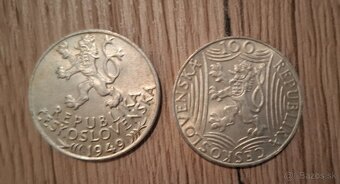 2x strieborne mince 100 ksc - 2