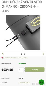Odhlučnený ventilátor Q-Max EC - 2850m3/h - Ø315 - 2