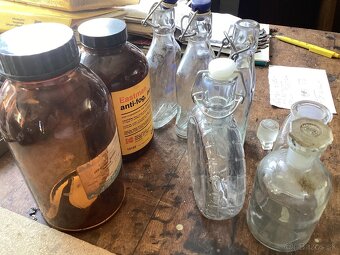 Fľašky lekárske ,slivovica - 2