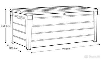 Záhradný úložný box 454 l - 2