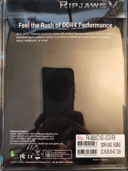 G.SKILL Ripjaws V 32GB (2x16GB) DDR4-3600 CL19 - 2