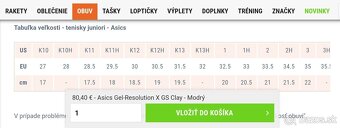 TENIS detske botasky ASICS antuka 33 - 2