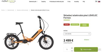 Predám skladací elektro bycikel LOVELEC - 2