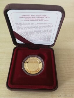 Predám zlatú mincu 275. výročie korunovácie Márie Terézie - 2