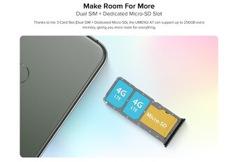 Nový, nepoužívaný 4G LTE VoLTE mobil na dve SIM karty - 2