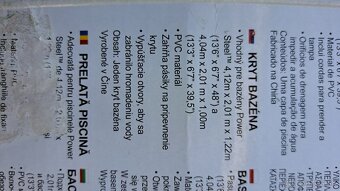 Krycia plachta Flowclear na Bestway 4,12 x 1,22 x 2,01m - 2